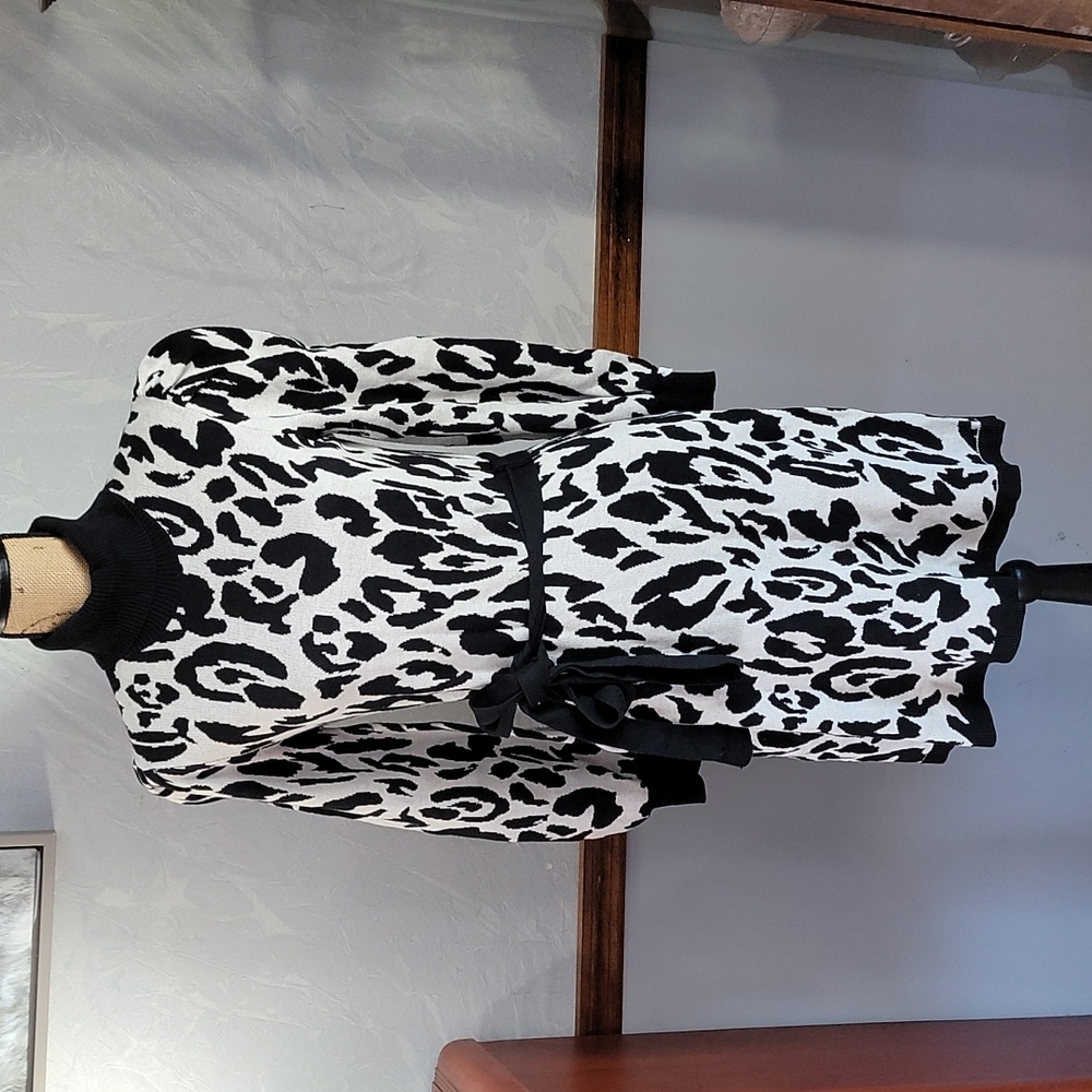 Who what wear animal print sweater dress mini in various sizes